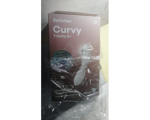 Вакуумный смарт-стимулятор с вибрацией Satisfyer Curvy Trinity 5 (White) (мятая упаковка!!!)