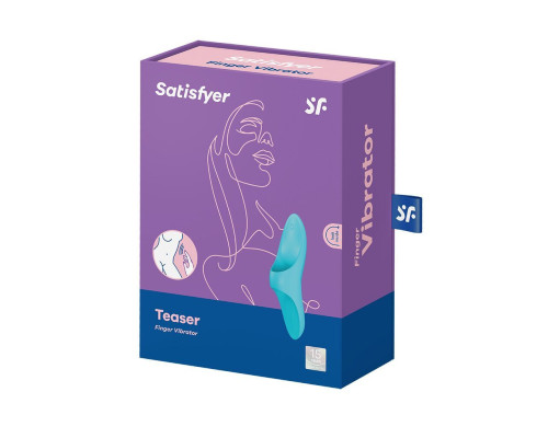 Вібратор на палець Satisfyer Teaser Light Blue (м'ята упаковка!!!)