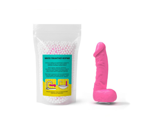 Мило у формі пеніса Чистий Кайф LARGE Pink, крафтове мило-член, натуральне