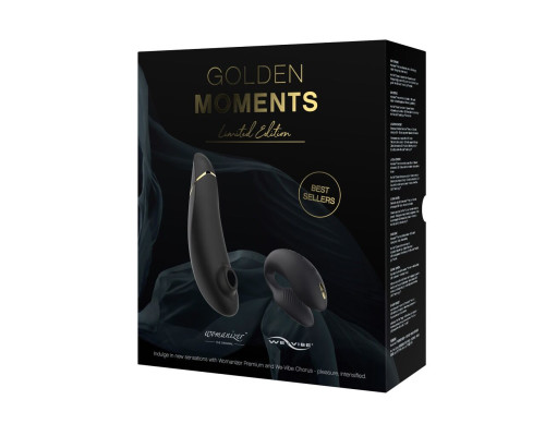 Преміальний подарунковий набір Golden Moments: Womanizer Premium та We-Vibe Chorus Black