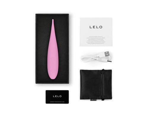 Кліторальний вібратор LELO DOT Travel Pink, точкова стимуляція, 8 режимів