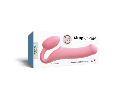 Безремінний страпон Strap-On-Me Rose XL, повністю регульований, діаметр 4,5 см