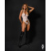 Корсет Obsessive Arrowel White corset 2XL/3XL, з підв’язками для панчіх