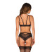 Комплект Obsessive Allastia 2-pcs set black L/XL, регульовані бретелі, багаторівнева застібка