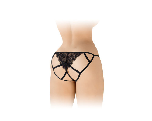 Мереживні трусики з доступом Fashion Secret Zoe Black, з бантиком