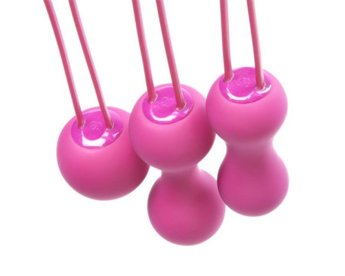 Набір вагінальних кульок Je Joue - Ami Fuchsia, діаметр 3,8-3,3-2,7см, вага 54-71-100гр  + подарунок косметичка
