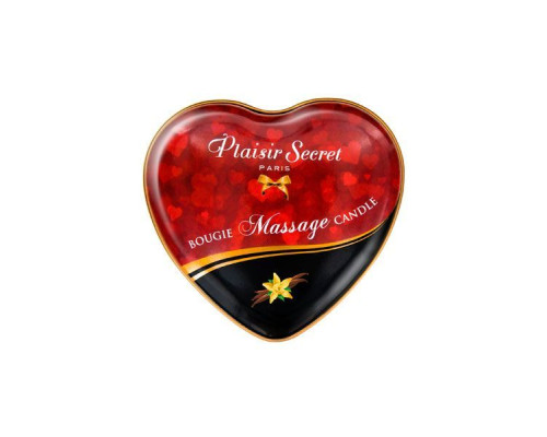 Розпродаж!!! Масажна свічка-серце Plaisirs Secrets Vanilla (35 мл) (термін 04.2026)