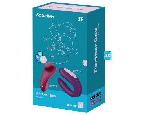 Набір Satisfyer Partner Box 1 (вібратор для пар Double Joy + вібратор у трусики Sexy Secret) (м'ята упаковка!!!)