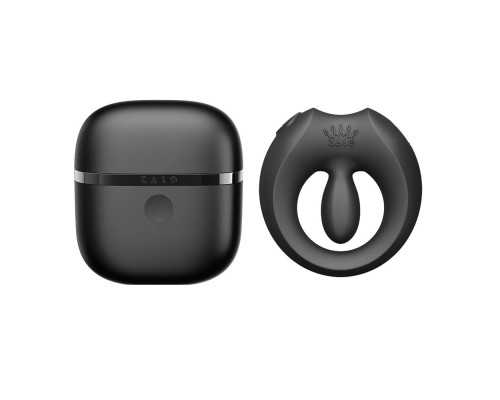 Ерекційне смарт-віброкільце Zalo Apis Obsidian Black, до 4 годин роботи, зарядний кейс