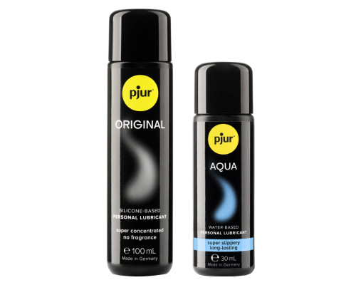 Ювілейний набір лубрикантів pjur 30th Anniversary Gift Set: Original 100 мл та Aqua 30 мл