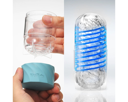 Мастурбатор Tenga Spinner DX 03 Steps, з пружною стимулювальною спіраллю всередині, потужний вплив