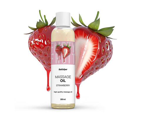 Масажна олія Satisfyer Massage Oil Strawberry 250 мл