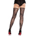 Панчохи Leg Avenue Floral Net Toe Loop Footless Thigh Highs One Size