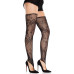 Панчохи Leg Avenue Floral Net Toe Loop Footless Thigh Highs One Size