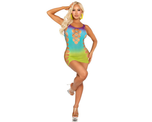 Сукня Leg Avenue Seamless Ombre Faux Lace Up Mini Dress One Size Ocean