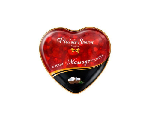 Розпродаж!!! Масажна свічка серце Plaisirs Secrets Coconut 35 мл (термін 04.2026)