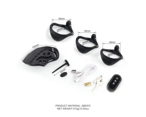 Клітка для члена з електростимуляцією LOCKINK SEVANDA Nautilus Estim Chastity Cage