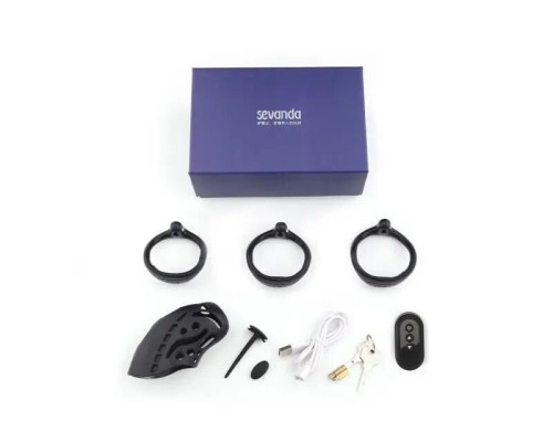 Клітка для члена з електростимуляцією LOCKINK SEVANDA Nautilus Estim Chastity Cage