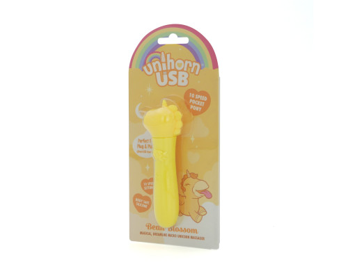 Вібратор-єдиноріжка Unihorn USB Bullet – Bean Blossom, віброкуля, USB-зарядка, 10 режимів