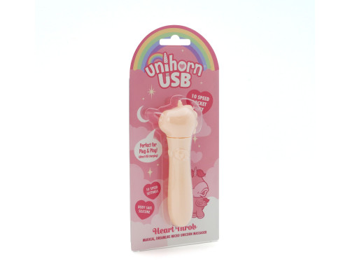 Вібратор-єдиноріжка Unihorn USB Bullet – Heart Throb, віброкуля, USB-зарядка, 10 режимів