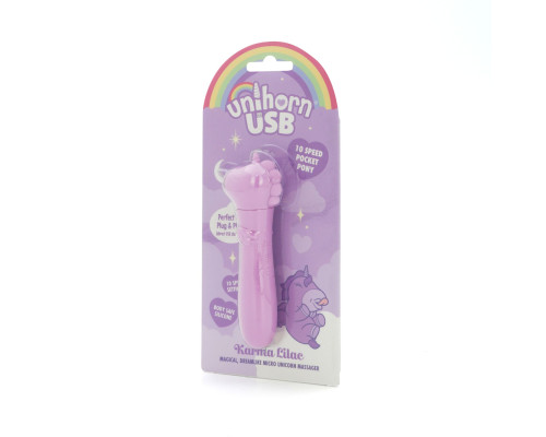 Вібратор-єдиноріжка Unihorn USB Bullet – Karma Lilac, віброкуля, USB-зарядка, 10 режимів