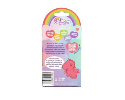 Вібратор-мінієдиноріжка Unihorn Mini – Peachy Pony, брелок з вібрацією, 10 режимів