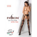 Еротичні колготки-бодістокінг Passion S009 white, імітація панчіх та пояса