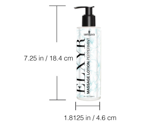 Лосьйон для масажу ніг та ступень Sensuva ELXYR Massage Lotion Peppermint (236 мл)