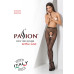 Еротичні колготки-бодістокінг Passion S010 white, з доступом, геометричний малюнок