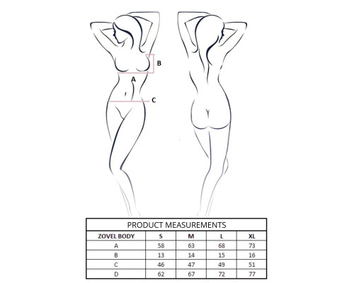 Боді Passion ZOVEL BODY light grey XL