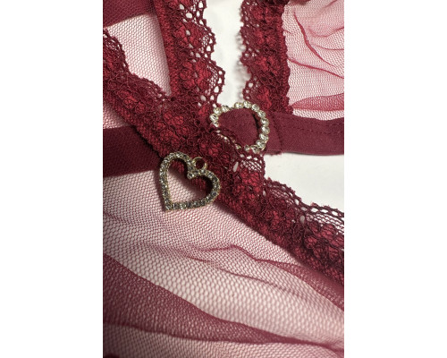 Комплект Passion BELISSANA SET burgundy XL