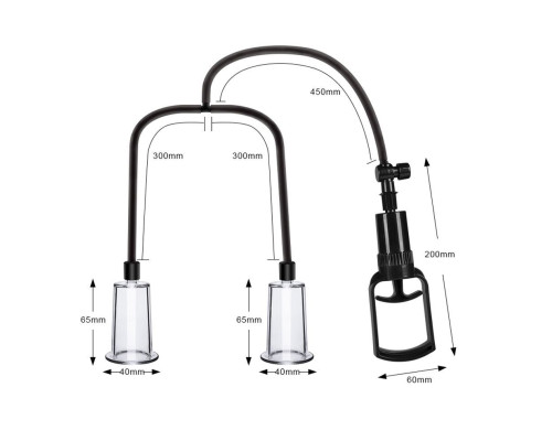 Вакуумна помпа для грудей та сосків Men Powerup Passion Pump