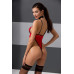 Боді з високим вирізом стегна Passion Exclusive AKITA BODY L/XL, red