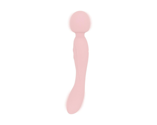 Двосторонній масажер-вібратор Good Vibes Only – SIMI Double-Sided Wand Vibrator Soft Silicone – Pink