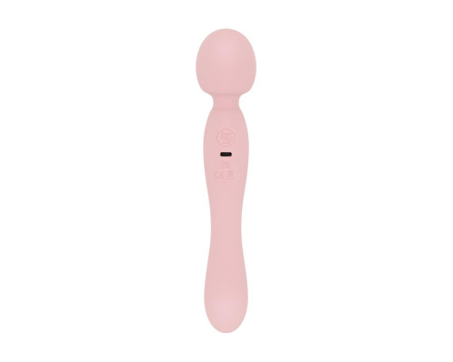 Двосторонній масажер-вібратор Good Vibes Only – SIMI Double-Sided Wand Vibrator Soft Silicone – Pink