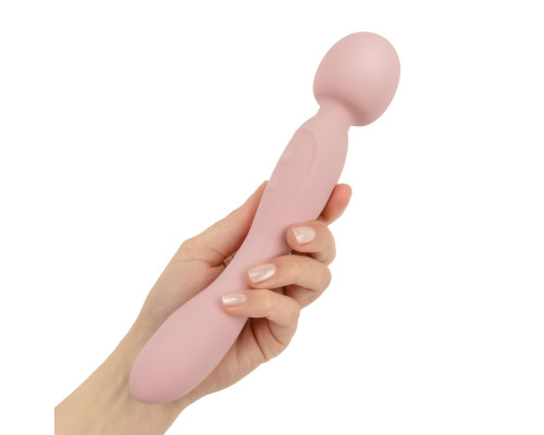 Двосторонній масажер-вібратор Good Vibes Only – SIMI Double-Sided Wand Vibrator Soft Silicone – Pink