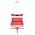 Комплект белья AKITA SET red XXL/XXXL - Passion Exclusive: широкий пояс, лиф, стринги