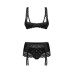 Комплект Obsessive Lecille 3-pcs crotchless set L/XL