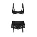 Комплект Obsessive Lecille 3-pcs crotchless set L/XL