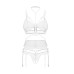 Комплект Obsessive Premisis White 3-pcs crotchless set L/XL