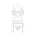 Комплект Obsessive Premisis White 3-pcs crotchless set L/XL