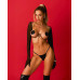 Прикраса на тіло Obsessive Lustique Black harness bra S/M/L