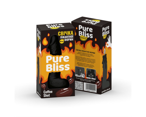 Ароматна свічка пікантної форми Pure Bliss Black Coffee Shot (Кава) 18 см