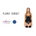 Корсет з пажами Passion Exclusive FLORIS CORSET L/XL, black, трусики