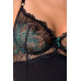 Корсет з пажами Passion Exclusive FLORIS CORSET XXL/XXXL, black, трусики
