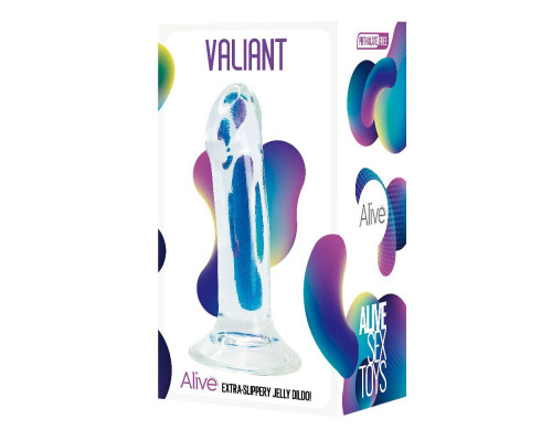 Прозорий фалоімітатор Alive Valiant Jelly Dildo (м'ята упаковка!!!)
