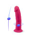 Фалоімітатор з вібрацією SilexD Henry Vibro Pink (MODEL 2 size 7in) + LRS, діаметр 4,4 см