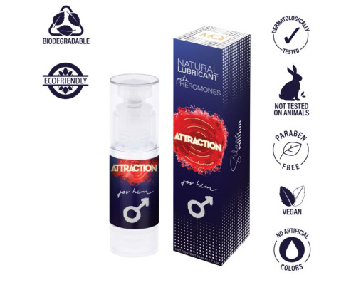 Розпродаж!!! Змазка MAI Attraction for Him (50 мл) з феромонами для нього (термін 09.2026)