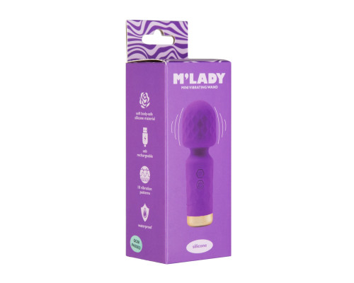 Вібромасажер M’Lady Mini Vibrating Wand Purple