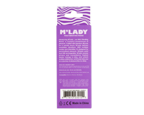 Вібромасажер M’Lady Mini Vibrating Wand Purple